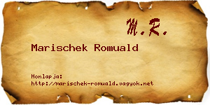 Marischek Romuald névjegykártya